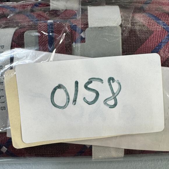 Perry‎ Ellis Portfolio Mens Necktie Hendry Grid Maroon Office Professional New - Picture 11 of 11